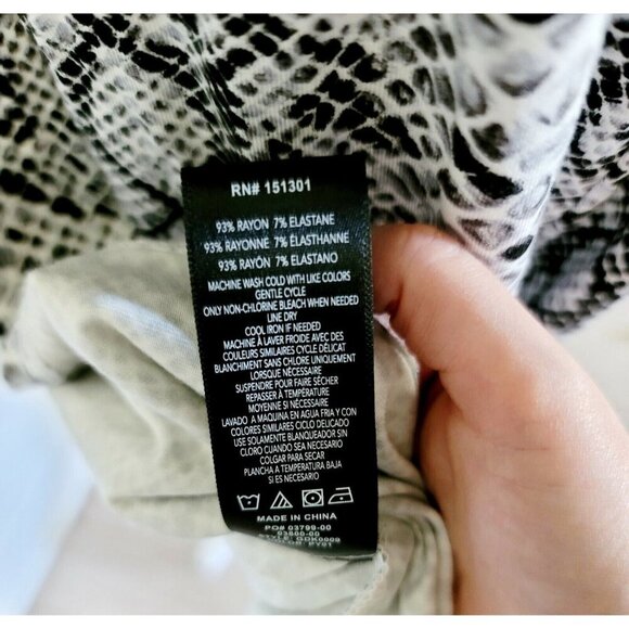 Good American Black White Python Runaround Midi Maxi Wrap Snakeskin Dress Small - Picture 13 of 13